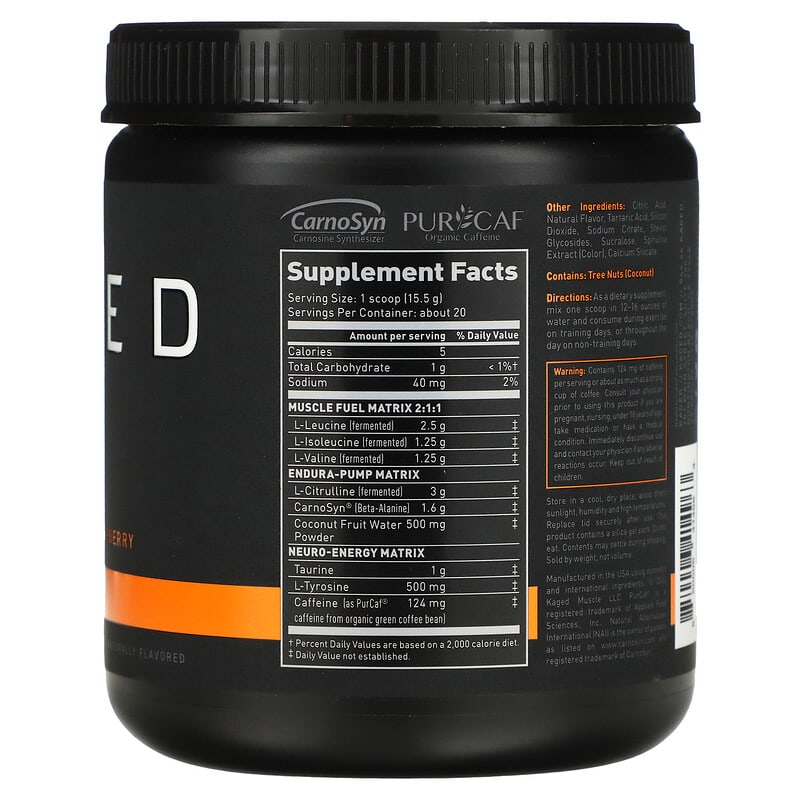 Kaged, IN-KAGED,  Intra-Workout, Blue Raspberry, 10.93 oz (310 g) 850006414963