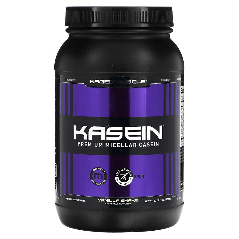 Kaged Kasein Premium Micellar Casein Vanilla Shake 2 lb (907 g) 855894008959