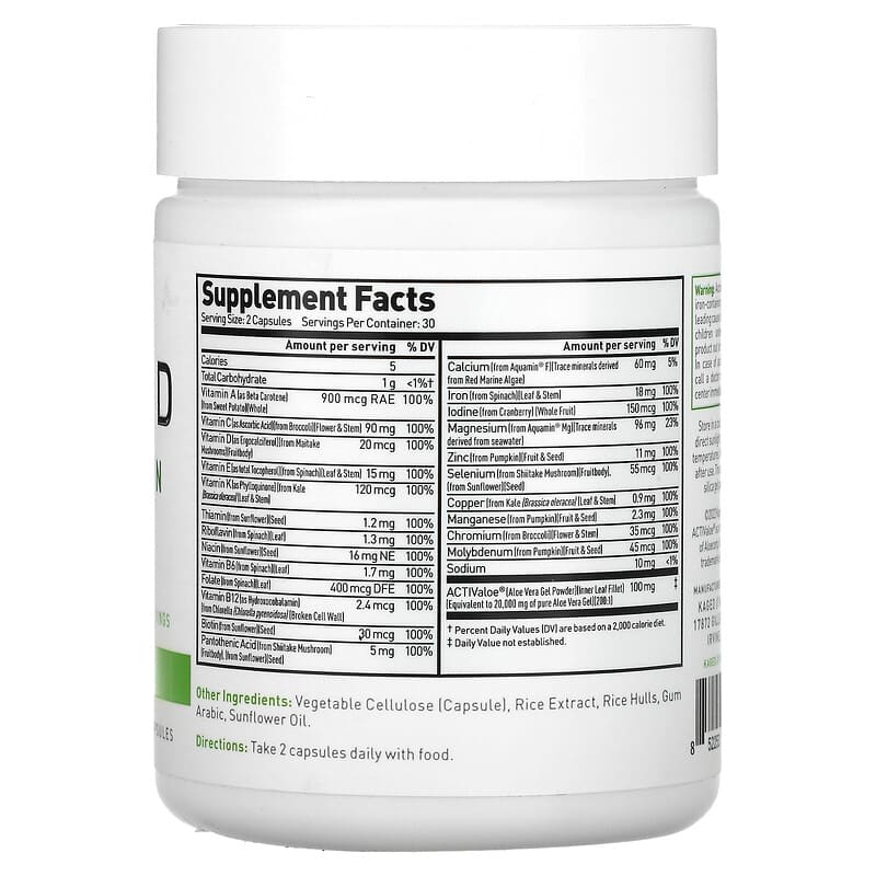 Kaged, MultiVitamin, 60 Veggie Capsules 852253007820
