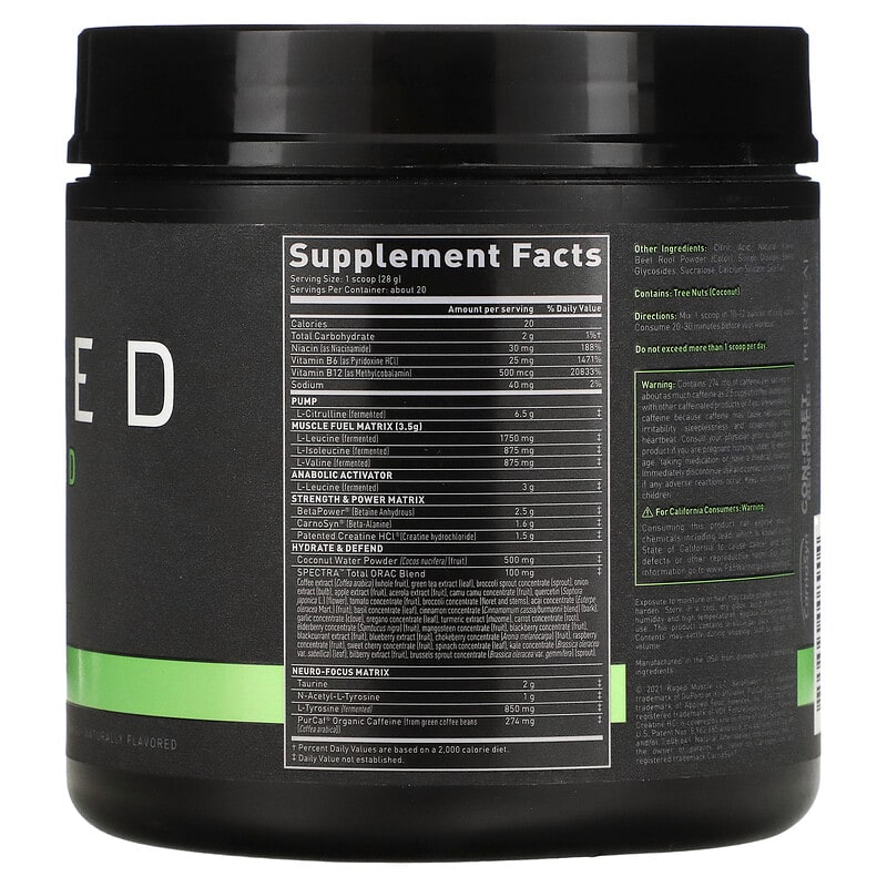 Kaged, PRE-KAGED, Pre-Workout, Pink Lemonade,  1.23 lb (560 g) 855894008904