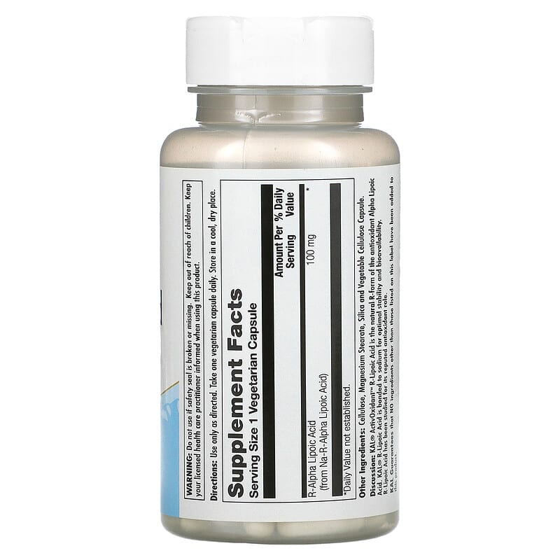 KAL, ActivOxidant, R-Lipoic Acid, 100 mg, 60 Vegetarian Capsules 21245502128