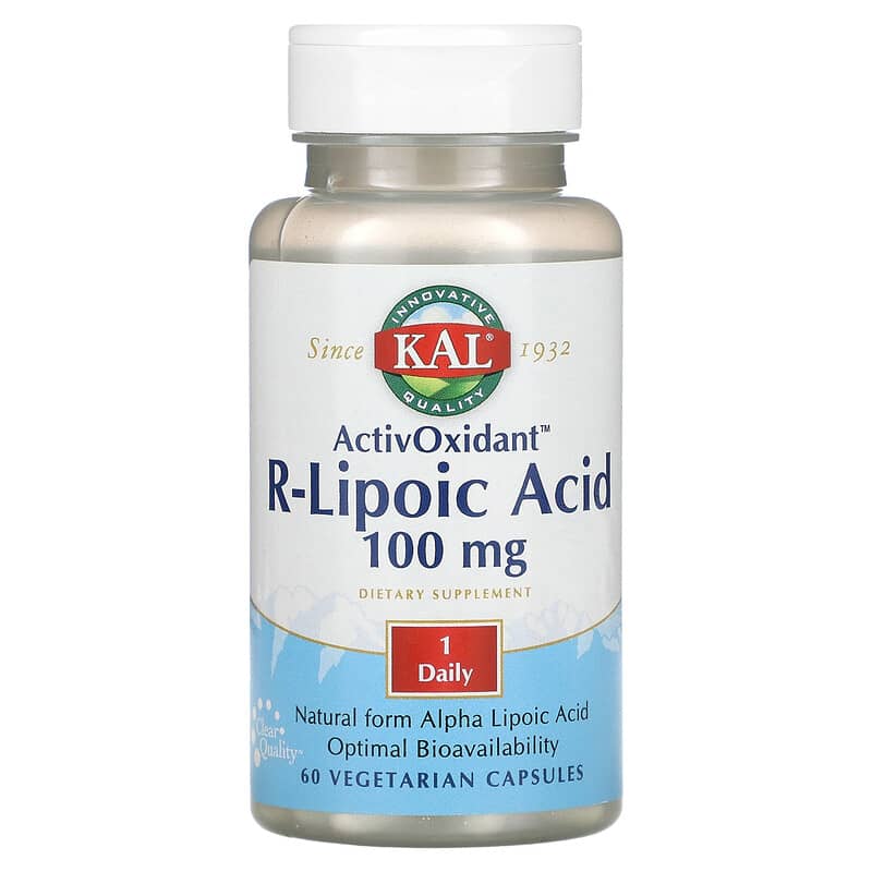 KAL ActivOxidant R-Lipoic Acid 100 mg 60 Vegetarian Capsules 21245502128