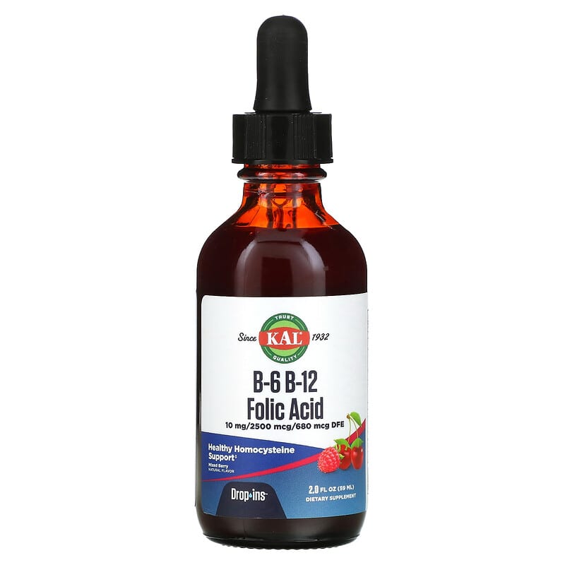 KAL B-6 B-12 Folic Acid Mixed Berry 2 fl oz (59 ml) 21245963097