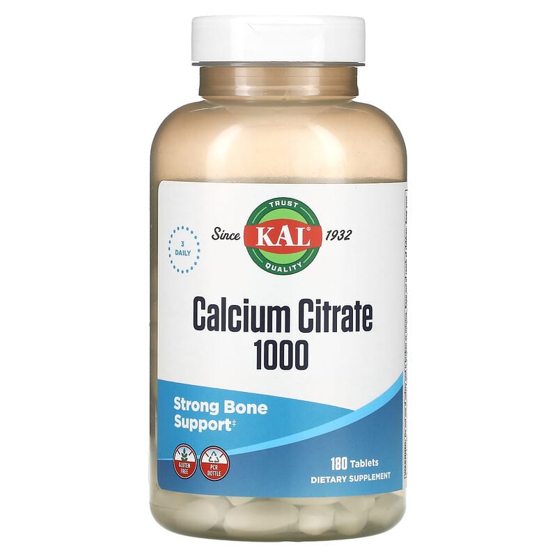 KAL Calcium Citrate 1000 180 Tablets 21245141266