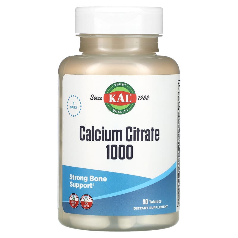KAL Calcium Citrate 1000 333 mg 90 Tablets 21245571094