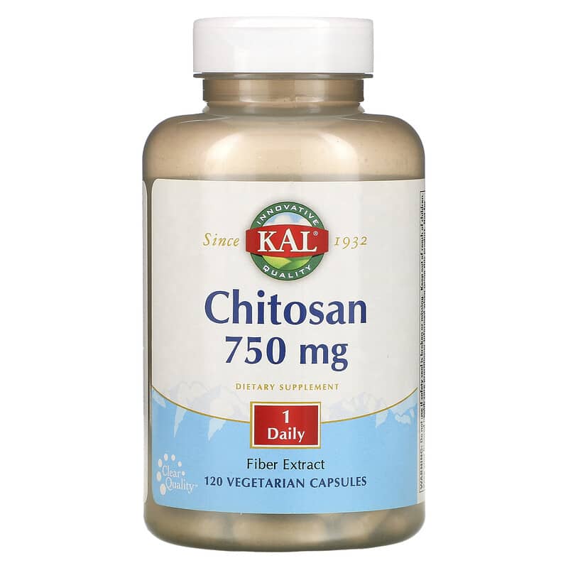 KAL Chitosan 750 mg 120 Vegetarian Capsules 21245804123