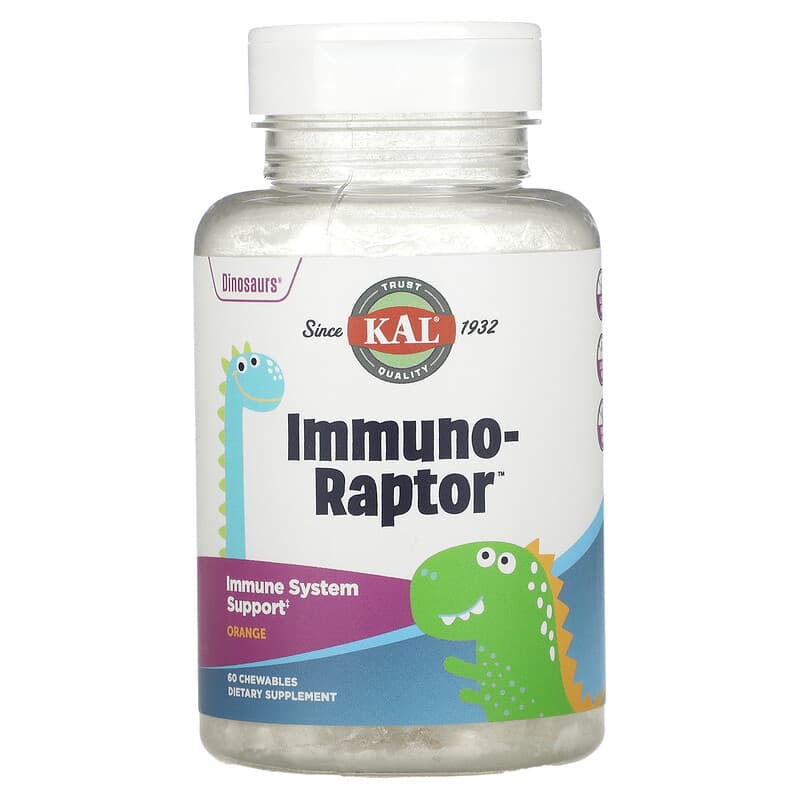 KAL Dinosaurs Immuno-Raptor Orange 60 Chewables 21245808244