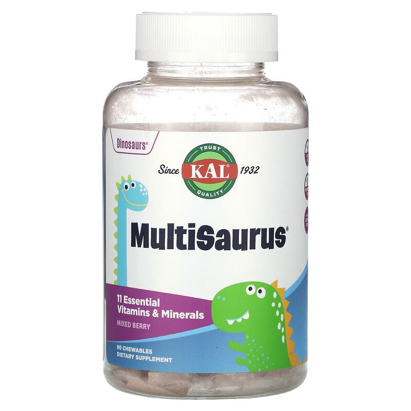 KAL Dinosaurs MultiSaurus Mixed Berry 90 Chewables 21245602125