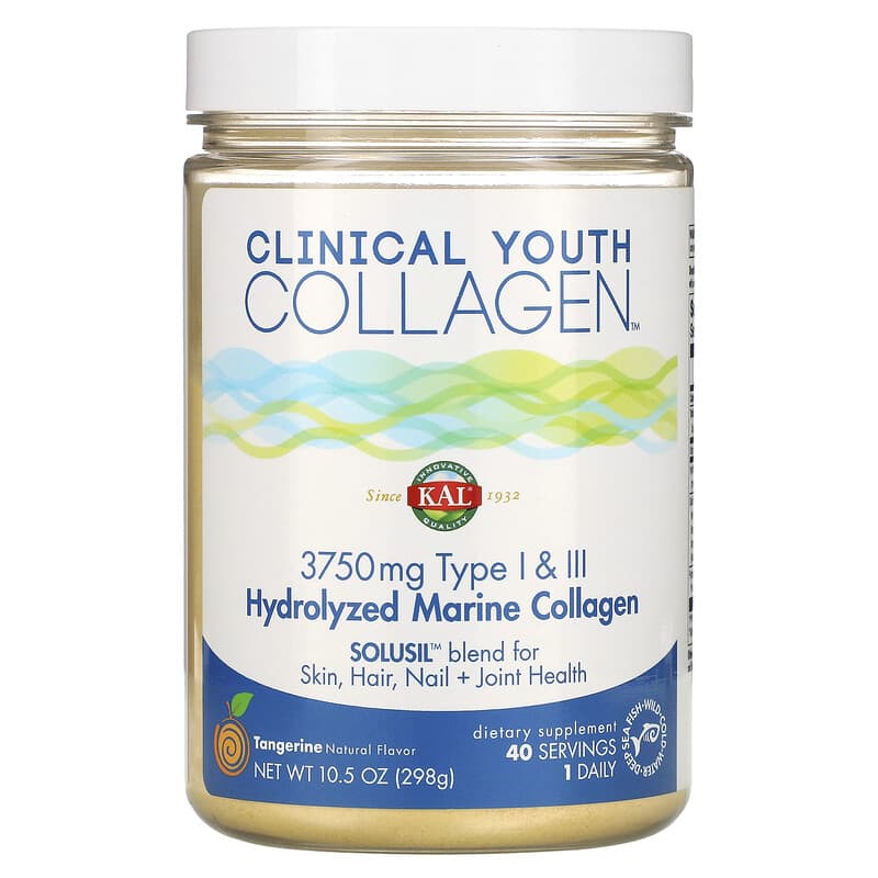 KAL Hydrolyzed Marine Collagen Tangerine 3,750 mg 10.5 oz (298 g) 21245949398