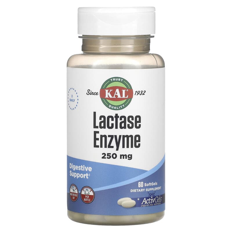 KAL Lactase Enzyme 125 mg 60 Softgels 21245802068