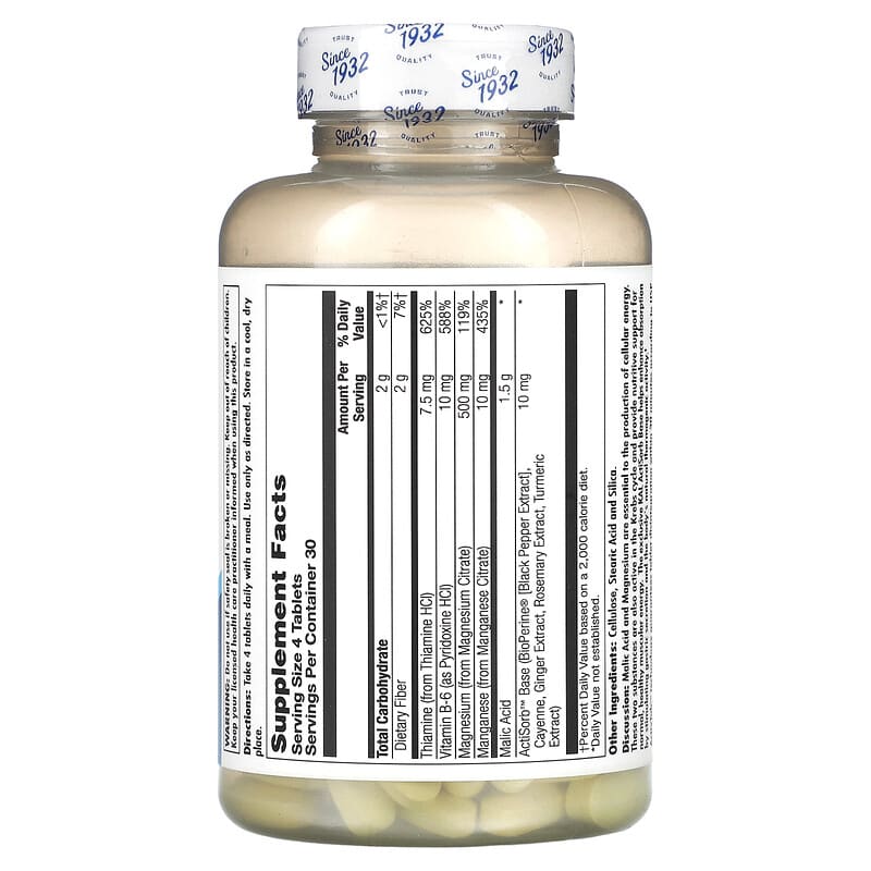 KAL, Malic Acid with Magnesium, 120 Tablets 21245745907