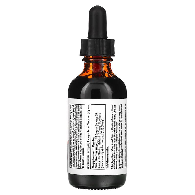 KAL, Melatonin Elderberry, Cherry, 2 fl oz (59 ml) 21245964360