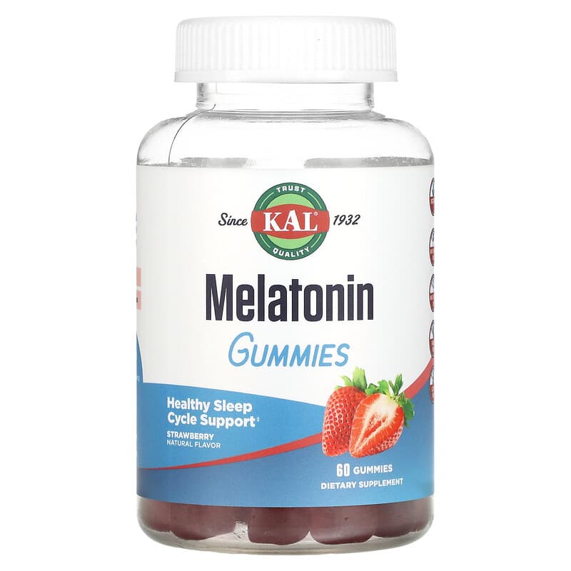 KAL Melatonin Gummies Strawberry 60 Gummies 21245263715