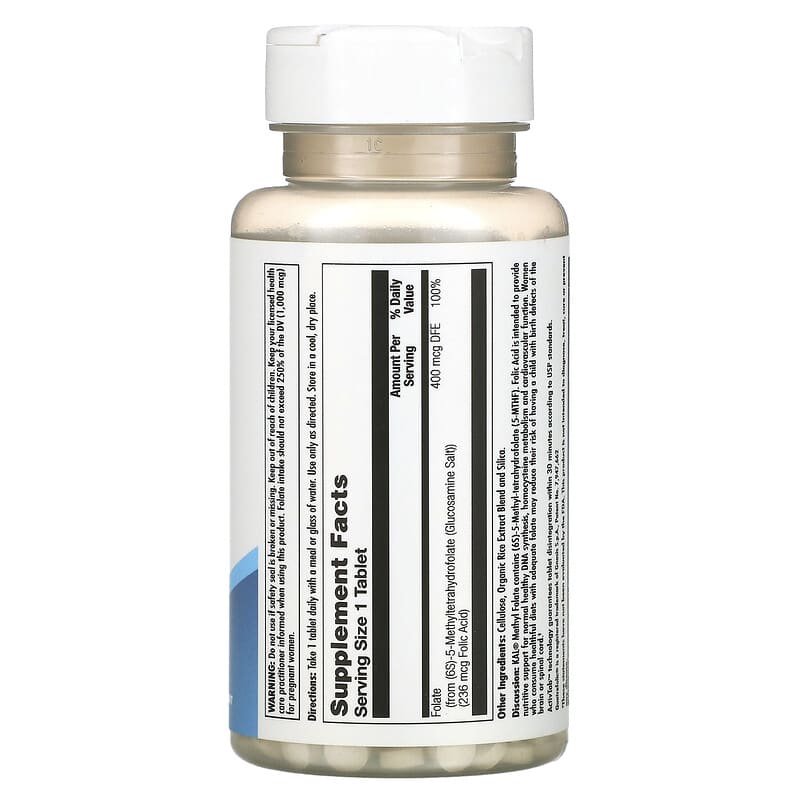 KAL, Methyl Folate, 400 mcg DFE, 90 Tablets 21245306863