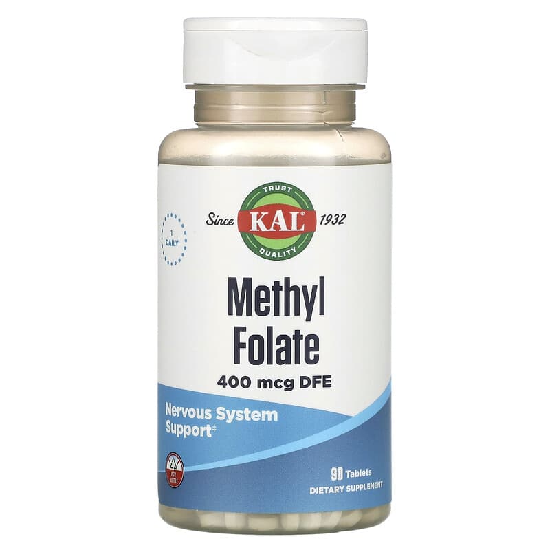 KAL Methyl Folate 400 mcg DFE 90 Tablets 21245306863