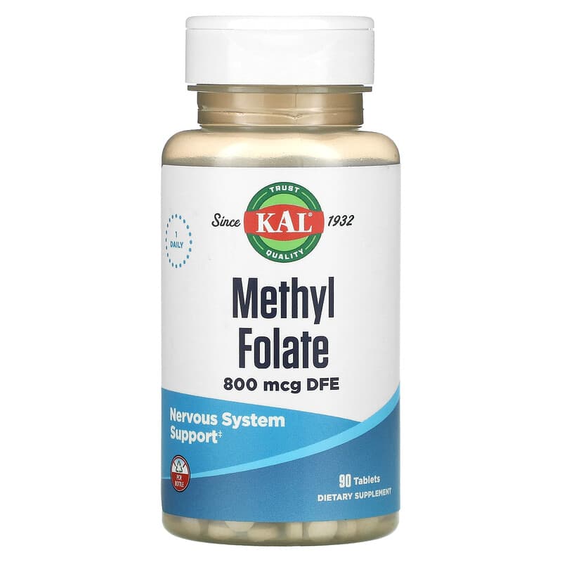 KAL Methyl Folate 800 mcg DFE 90 Tablets 21245955931