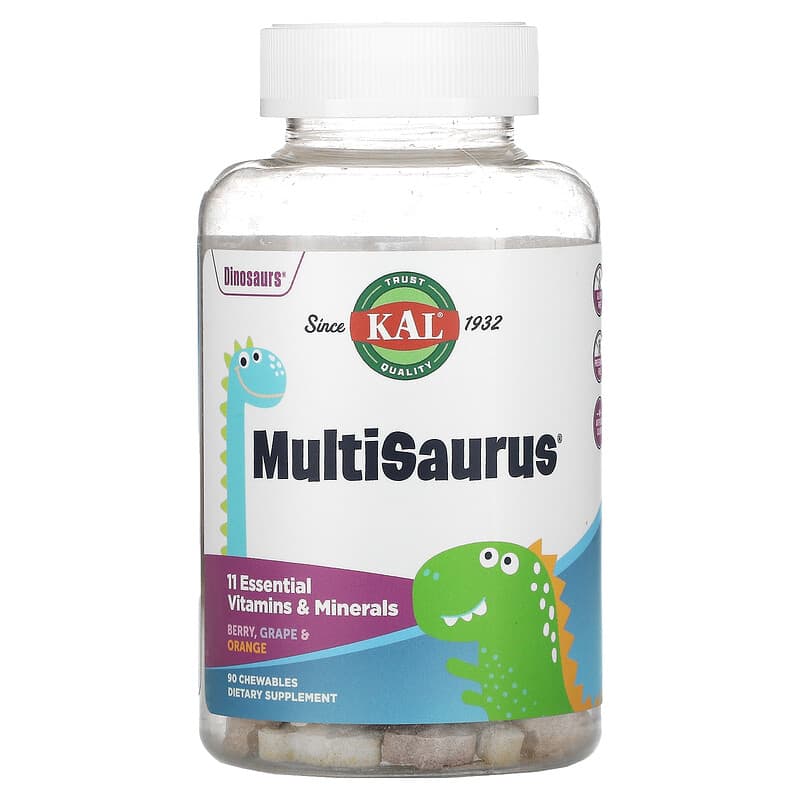 KAL MultiSaurus Berry Grape & Orange 90 Chewables 21245134626