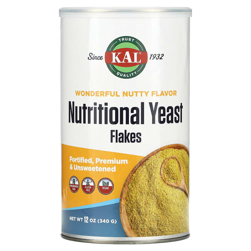 KAL Nutritional Yeast Flakes Wonderful Nutty 12 oz (340 g) 21245380009