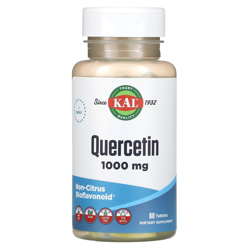 KAL Quercetin 1,000 mg 60 Tablets 21245565307