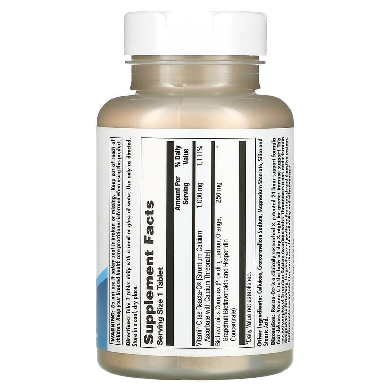 KAL, Reacta-C, 1,000 mg, 60 Tablets 21245748809