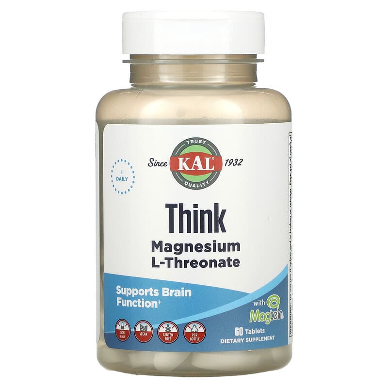 KAL Think Magnesium L-Threonate 60 Tablets 21245271932