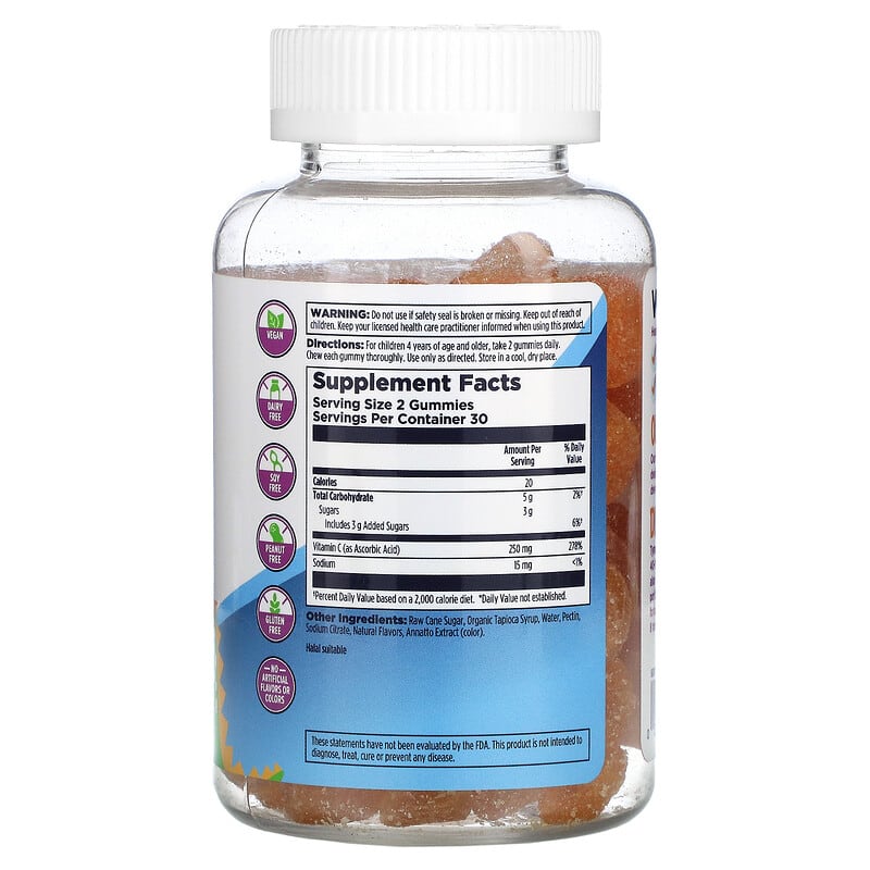 KAL, Vitamin C-Rex Kids' Gummies, Orange, 60 Gummies 21245973553