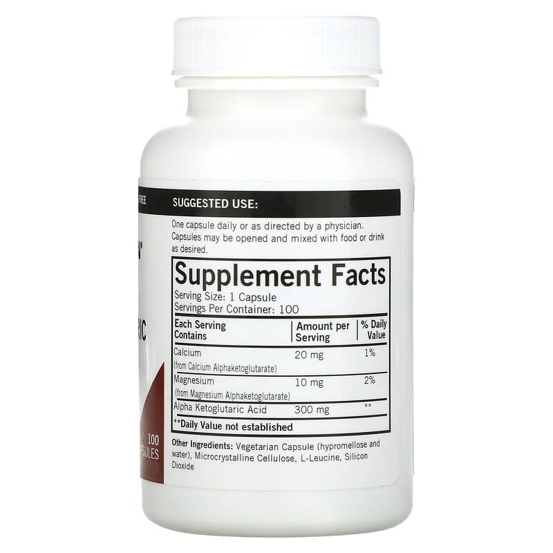 Kirkman Labs, Alpha Ketoglutaric Acid, 300 mg, 100 Capsules 812325020744
