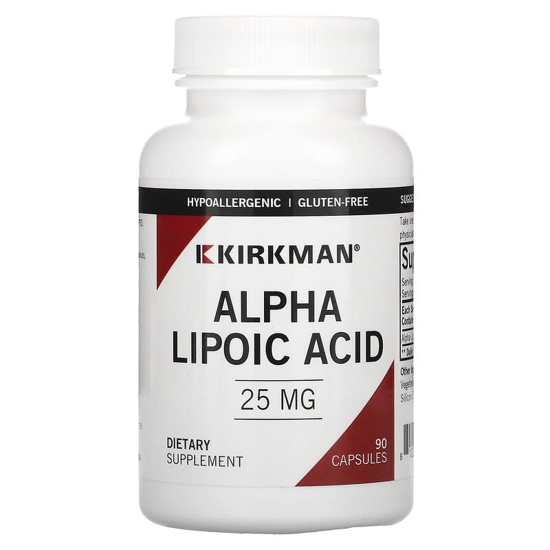 Kirkman Labs Alpha Lipoic Acid 25 mg 90 Capsules 812325020935