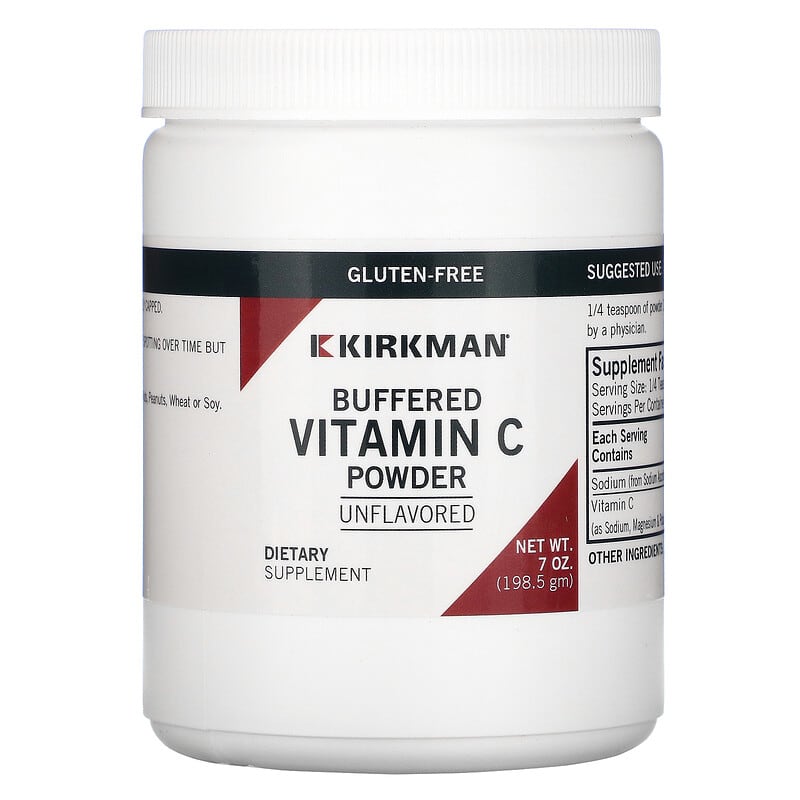 Kirkman Labs Buffered Vitamin C Powder Unflavored 7 oz (198.5 g) 812325021710