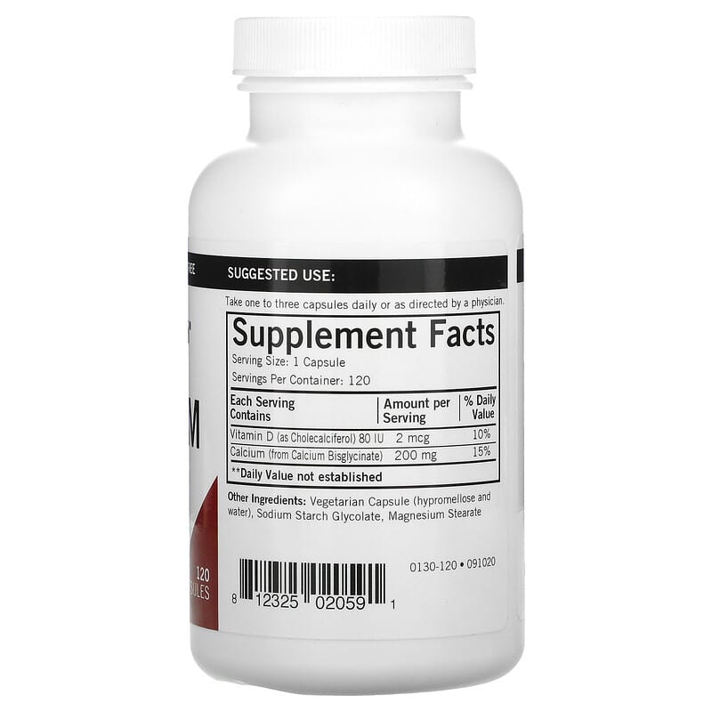 Kirkman Labs, Calcium, 200 mg, 120 Capsules 812325020591