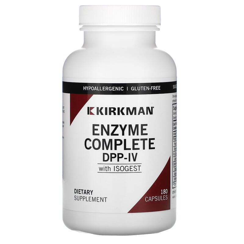 Kirkman Labs Enzyme Complete DPP-IV With ISOGEST 180 Capsules 812325025060