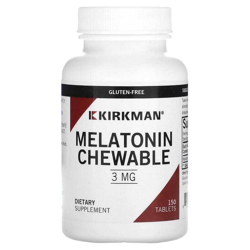 Kirkman Labs Melatonin Chewable 3 mg 150 Tablets 812325020461