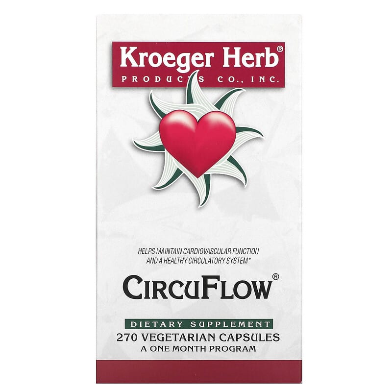 Kroeger Herb Co CircuFlow 270 Vegetarian Capsules 696916100158