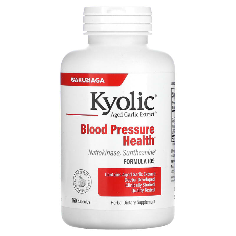 Kyolic Aged Garlic Extract Blood Pressure Health Formula 109 160 Capsules 23542109420