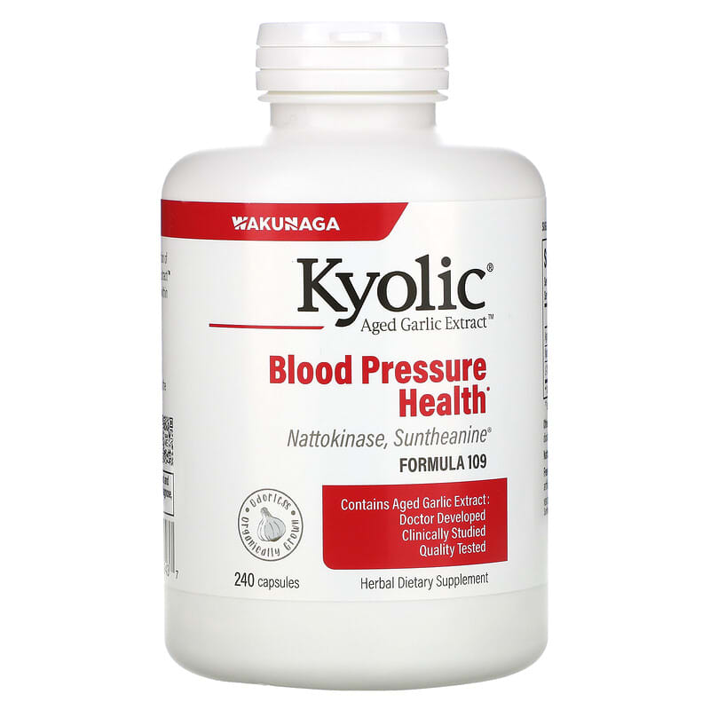 Kyolic Aged Garlic Extract Blood Pressure Health Formula 109 240 Capsules 23542109437