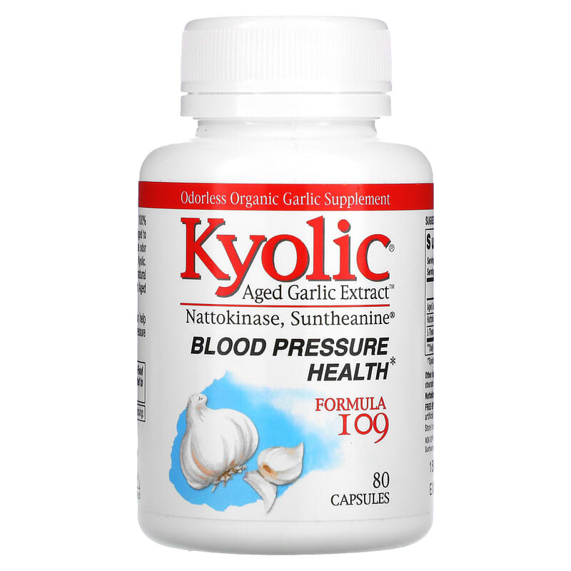 Kyolic Aged Garlic Extract Blood Pressure Health Formula 109 80 Capsules 23542109413