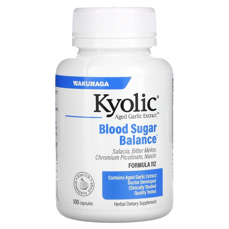 Kyolic Aged Garlic Extract Blood Sugar Balance 100 Capsules 23542112413