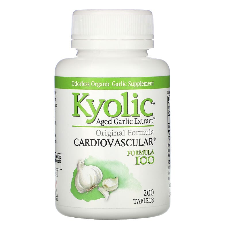 Kyolic Aged Garlic Extract Cardiovascular Formula 100 200 Tablets 23542100328