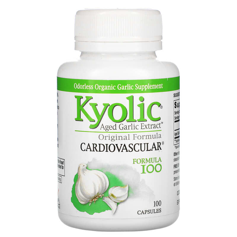 Kyolic Aged Garlic Extract Cardiovascular Original Formula 100 Capsules 23542100410