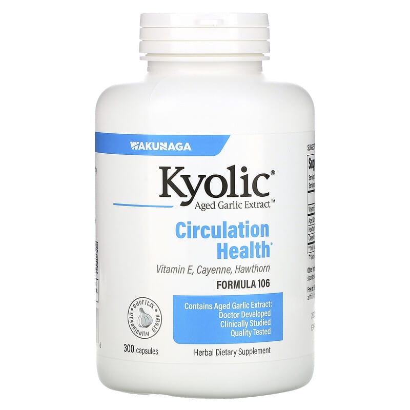 Kyolic Aged Garlic Extract Circulation Health Formula 106 300 Capsules 23542106436