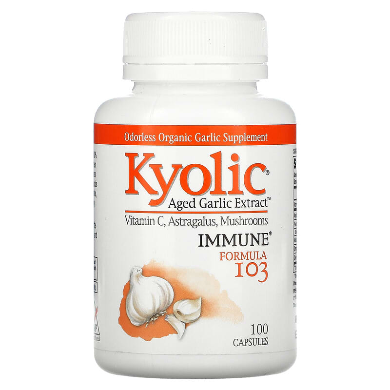 Kyolic Aged Garlic Extract Immune Formula 103 100 Capsules 23542103411