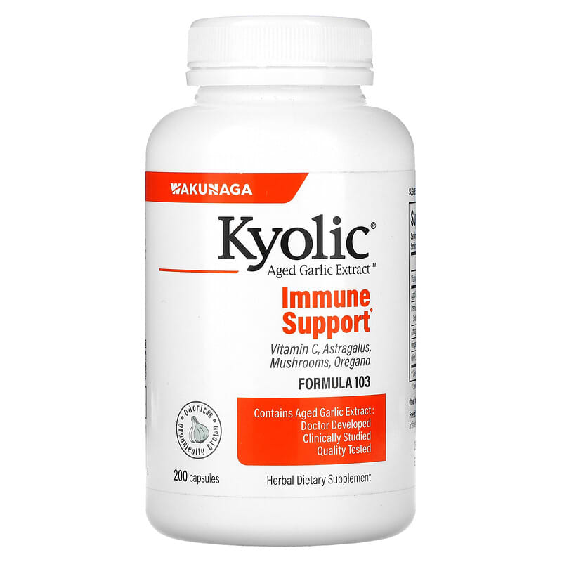 Kyolic Aged Garlic Extract Immune Formula 103 200 Capsules 23542103428