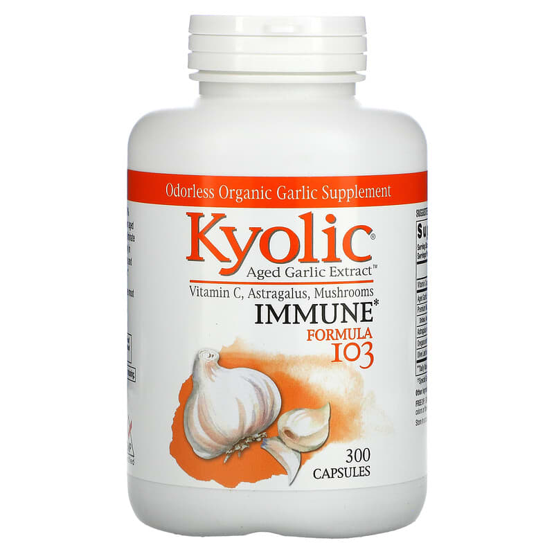 Kyolic Aged Garlic Extract Immune Formula 103 300 Capsules 23542103435