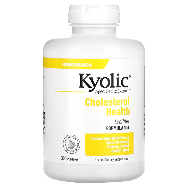 Kyolic Aged Garlic Extract with Lecithin Cholesterol Formula 104 300 Capsules 23542104432