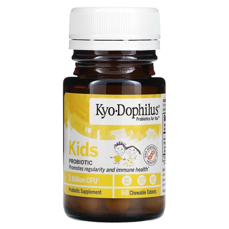 Kyolic, Kids Probiotic, Vanilla, 60 Chewable Tablets 23542601320