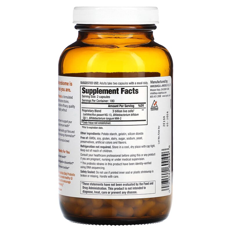 Kyolic, Kyo-Dophilus, Daily Probiotic, 3 Billion CFU, 360 Capsules 23542600446