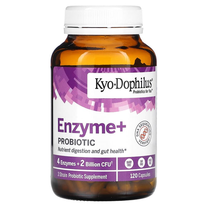 Kyolic, Kyo-Dophilus, Enzyme+ Probiotic, 2 Billion CFU, 120 Capsules 23542602426