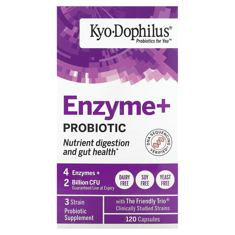 Kyolic Kyo-Dophilus Enzyme+ Probiotic 2 Billion CFU 120 Capsules 23542602426
