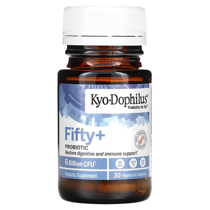 Kyolic, Kyo-Dophilus, Fifty+ Probiotic, 6 Billion CFU, 30 Vegetarian Capsules 23542620437
