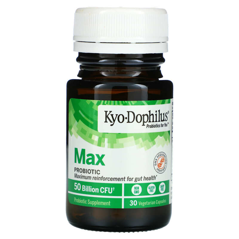 Kyolic, Kyo-Dophilus, Max Probiotic, 50 Billion CFU, 30 Vegetarian Capsules 23542633932